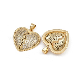 Brass Micro Pave Cubic Zirconia Pendants&nbsp;ZIRC-I367-07G-11