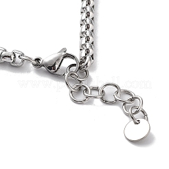 Natural Mixed  Gemstone with 201 Stainless Steel Necklaces&nbsp;NJEW-Q334-01C