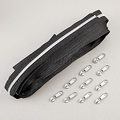 Nylon Closed-end Zipper and Zinc Alloy Zipper Sliders Zipper Head&nbsp;DIY-BC0011-65