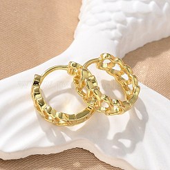Heart Brass Hoop Earrings&nbsp;EJEW-F359-10G-01