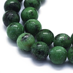 Natural Ruby in Zoisite Beads Strands&nbsp;G-E561-12-10mm
