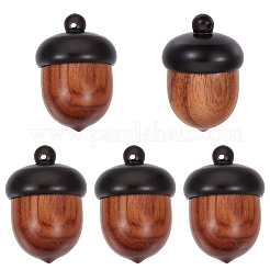 5Pcs Disconnectable Wood Pendants&nbsp;HJEW-SC0002-53