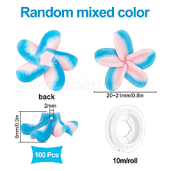 DIY 3D Flower Bead Stretch Bracelets Making Kits&nbsp;DIY-SC0014-68