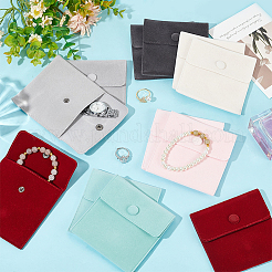 12Pcs 6 Colors Square Velvet Jewelry Bags&nbsp;TP-NB0001-60