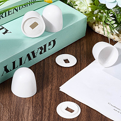 Round Plastic Push-On Toilet Bowl Bolt Caps Covers with Extra Washers&nbsp;FIND-WH20816-001