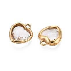 Valentine's Day 304 Stainless Steel with Glass Charms&nbsp;STAS-Q119-01G