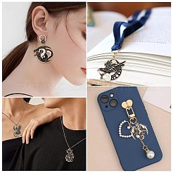 30Pcs 6 Styles Golden Plated Alloy Enamel Pendants&nbsp;ENAM-CJ0006-36