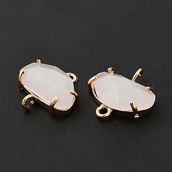 K9 Glass Connector Charms&nbsp;KK-E071-24KCG-03