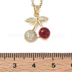 Brass & Cubic Zirconia Pendant Necklaces&nbsp;SA-CBA7E55-03G-01