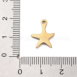 Ion Plating(IP) 201 Stainless Steel Charms&nbsp;STAS-A101-01C-M