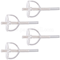 3 Pairs 925 Sterling Silver Screw Ear Nuts&nbsp;STER-BBC0009-74A