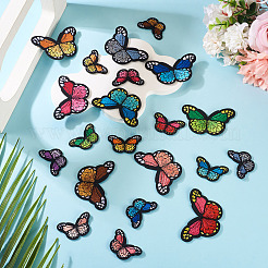 1Bag Polyester Embroidery Cloth Iron On/Sew On Patches&nbsp;DIY-TA0013-52