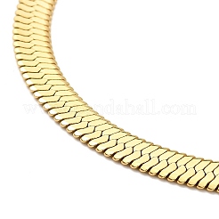Ion Plating(IP) 304 Stainless Steel Herringbone Chain Necklace for Men Women&nbsp;NJEW-E076-04E-G