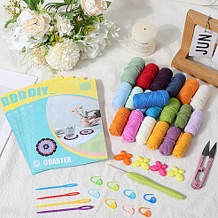 DIY Coaster Knitting Kits&nbsp;DIY-WH20007-14