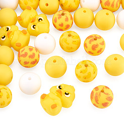 33Pcs 5 Styles Silicone Beads&nbsp;FIND-TA0010-85