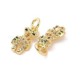Brass Micro Pave Colorful Cubic Zirconia Charms&nbsp;KK-E068-VF122