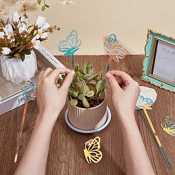 1 Set Butterfly Acrylic Plant Labels&nbsp;AJEW-BC0008-69