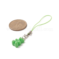 Opaque Resin Bear Mobile Straps&nbsp;HJEW-JM00893