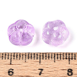 Transparent Glass Flower Beads&nbsp;GLAA-T030-04F