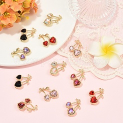 12Pcs 6 Colors Alloy Rhinestone Pendants&nbsp;FIND-YW0011-04