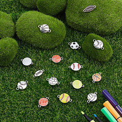 52Pcs 13 Styles Alloy Enamel Connector Charms&nbsp;ENAM-DC0002-03