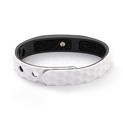 Flat Silicone Cord Bracelets&nbsp;LS-BJEW-F421-01K