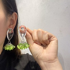Alloy Resin Stud Dangle Earrings&nbsp;WGC5587-01