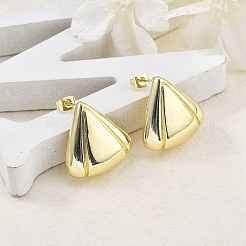 Brass Stud Earrings for Women&nbsp;EJEW-U035-07G