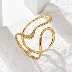 304 Stainless Steel Cuff Rings&nbsp;RJEW-C124-06A-G