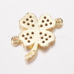 Brass Micro Pave Cubic Zirconia Links&nbsp;ZIRC-F068-36G