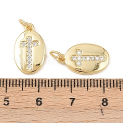 Brass Micro Pave Cubic Zirconia Pendants&nbsp;KK-G544-23G
