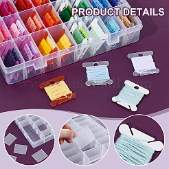 Plastic Manual Embroidery Floss Bobbin Winder & Thread Winding Boards Sets&nbsp;DIY-TW0001-03