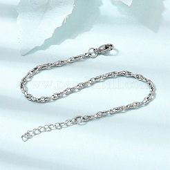 3MM 304 Stainless Steel Twisted Oval Link Chain Bracelets for Man and Women&nbsp;SA-CBAB767-17A-P