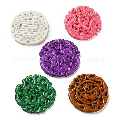 Mixed Style Natural Henan Jade Big Pendants&nbsp;G-O028-01
