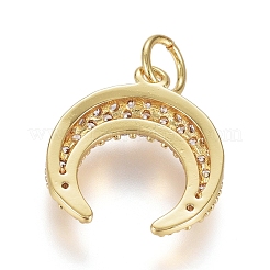Brass Micro Pave Cubic Zirconia Pendants&nbsp;ZIRC-G166-06G