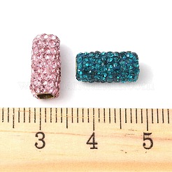 Rhinestone Clay Pave Brass Beads&nbsp;KK-P305-07B-G