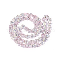 Electroplate Transparent Glass Beads Strands&nbsp;EGLA-Q136-02A-02
