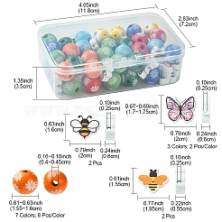 Printed Wood Beads&nbsp;WOOD-FS0001-29