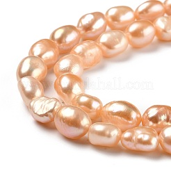 Natural Cultured Freshwater Pearl Beads Strands&nbsp;PEAR-L033-32E-01