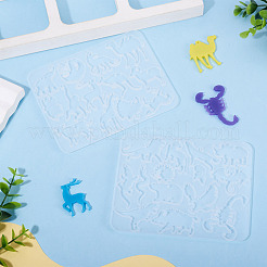 2Pcs 2 Styles DIY Pendant Silhouette Silicone Molds&nbsp;DIY-GN0001-01B