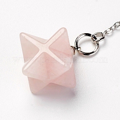 Chakra Natural Rose Quartz Dowsing Pendulums&nbsp;X-G-F516-01C