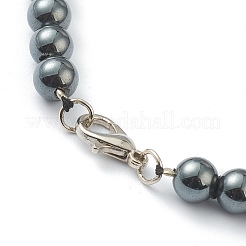 Non-Magnetic Synthetic Hematite & Turquoise Beades 3 Layer Necklaces&nbsp;NJEW-H307-01A
