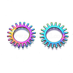 Rack Plating Rainbow Color Alloy Linking Rings&nbsp;PALLOY-S180-304