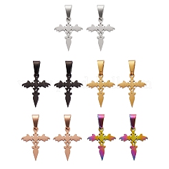 10Pcs 5 Colors 304 Stainless Steel Pendants&nbsp;STAS-SZ0001-45