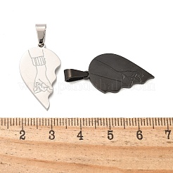 304 Stainless Steel Split Pendants&nbsp;STAS-M114-02PEB