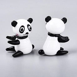 Handmade Lampwork Panda Display Decorations&nbsp;LAMP-N028-24A