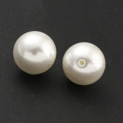 Baking Paint Pearlized Glass Pearl Round Beads&nbsp;HY-S004-01B