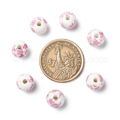 Floral Printed Porcelain Beads&nbsp;PORC-Q201-10mm-3