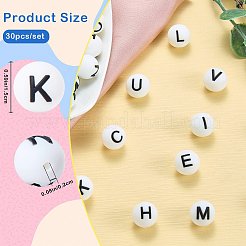 30Pcs Silicone Beads&nbsp;SIL-SZ0003-77K