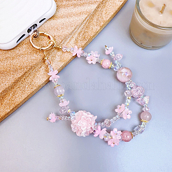 1pc Resin & Alloy Phone Hand Strap Chains&nbsp;AJEW-BM0001-32A